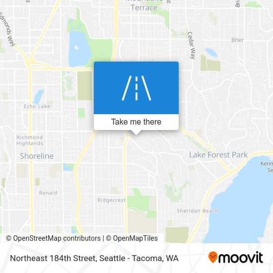 Northeast 184th Street map
