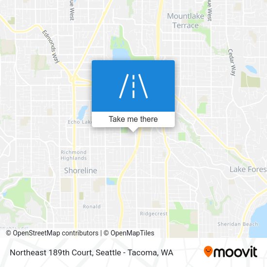 Northeast 189th Court map