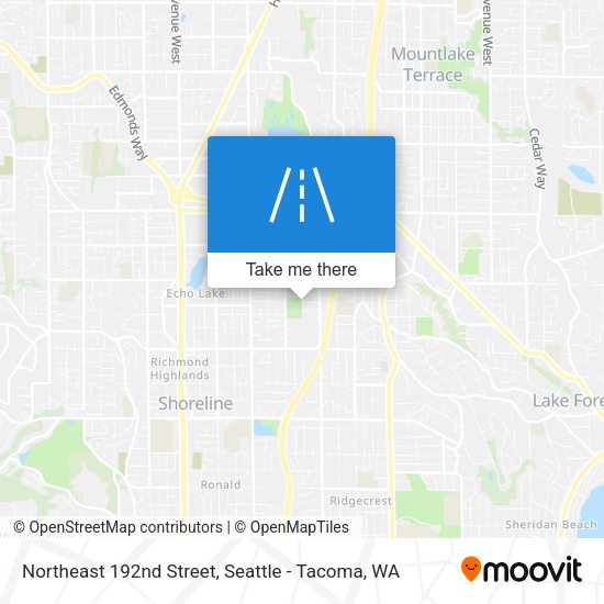 Northeast 192nd Street map