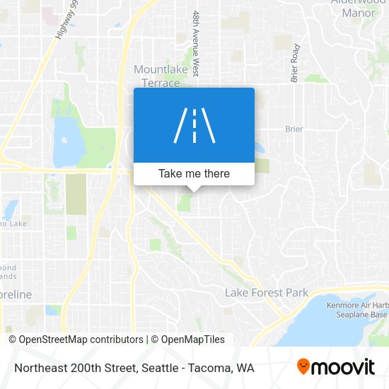Northeast 200th Street map