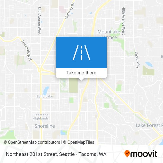 Northeast 201st Street map
