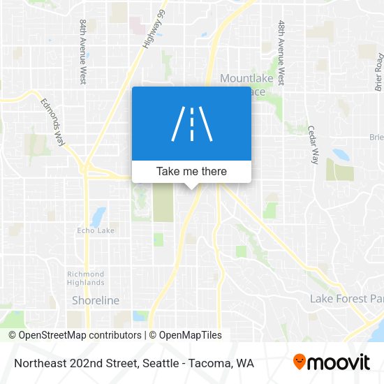 Northeast 202nd Street map