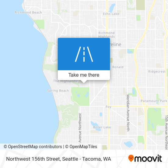 Northwest 156th Street map