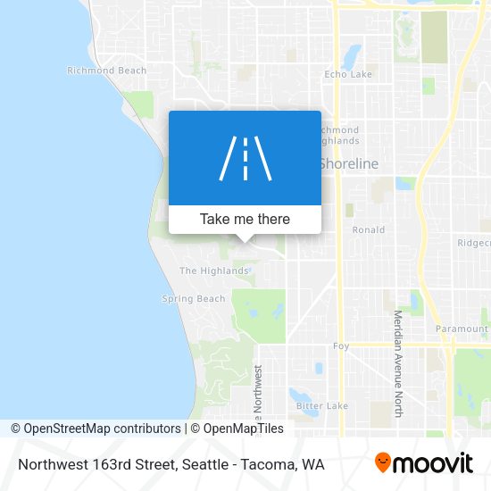 Northwest 163rd Street map