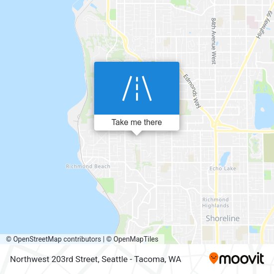 Northwest 203rd Street map