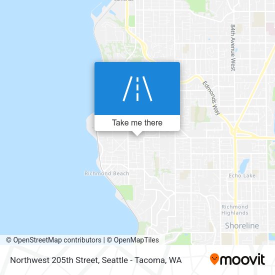 Northwest 205th Street map