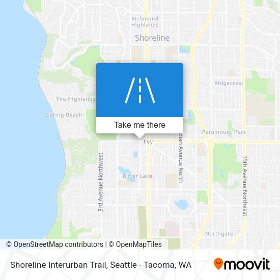 Shoreline Interurban Trail map