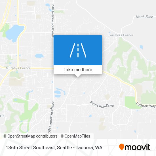 Mapa de 136th Street Southeast