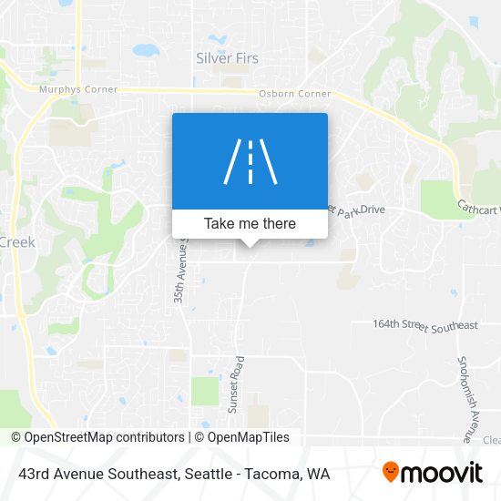 43rd Avenue Southeast map
