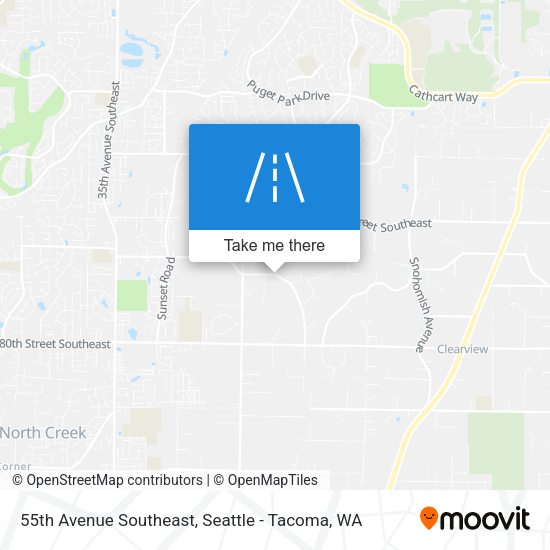 55th Avenue Southeast map