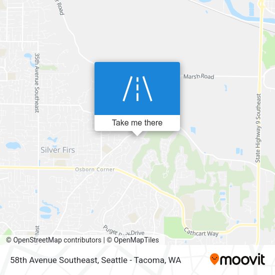 58th Avenue Southeast map
