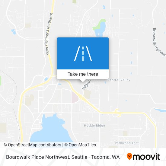Mapa de Boardwalk Place Northwest