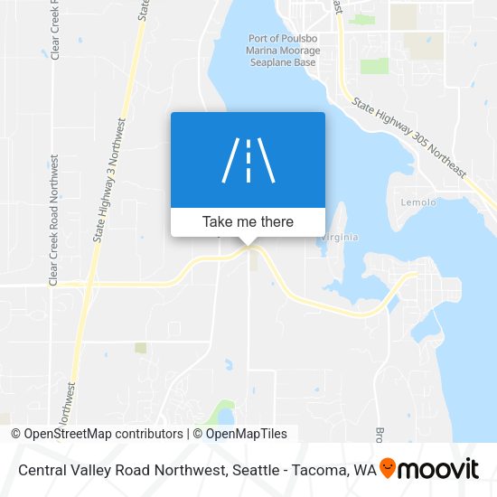 Central Valley Road Northwest map