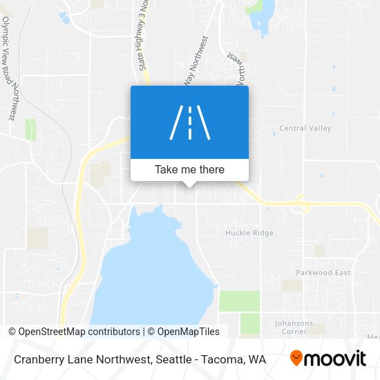 Cranberry Lane Northwest map