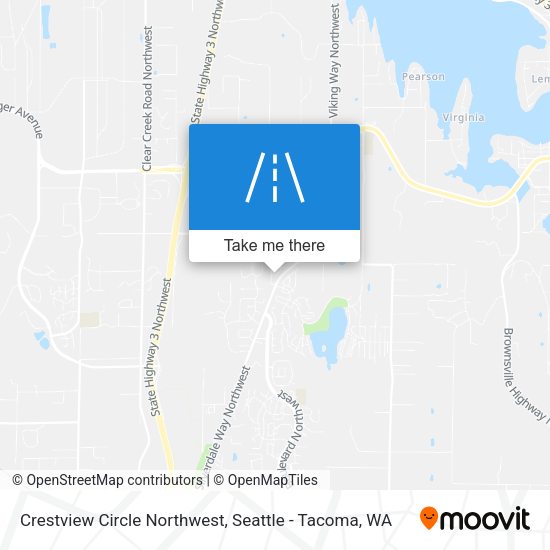 Crestview Circle Northwest map