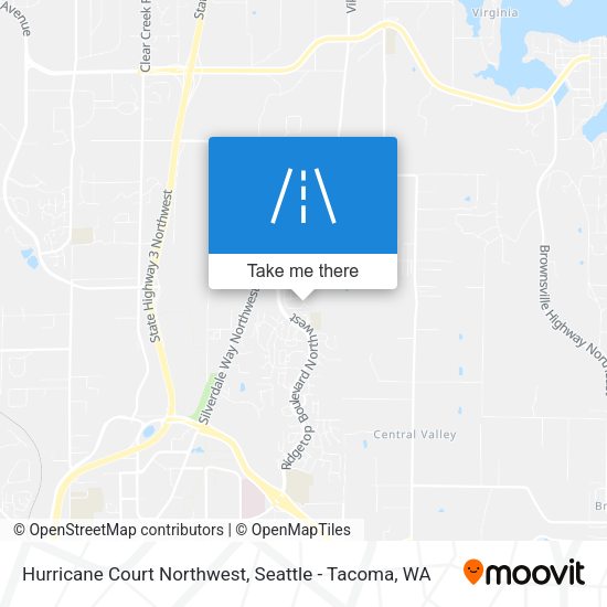 Hurricane Court Northwest map
