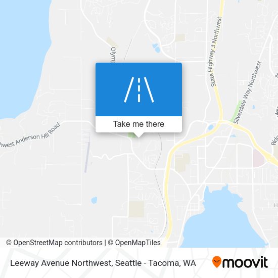 Leeway Avenue Northwest map