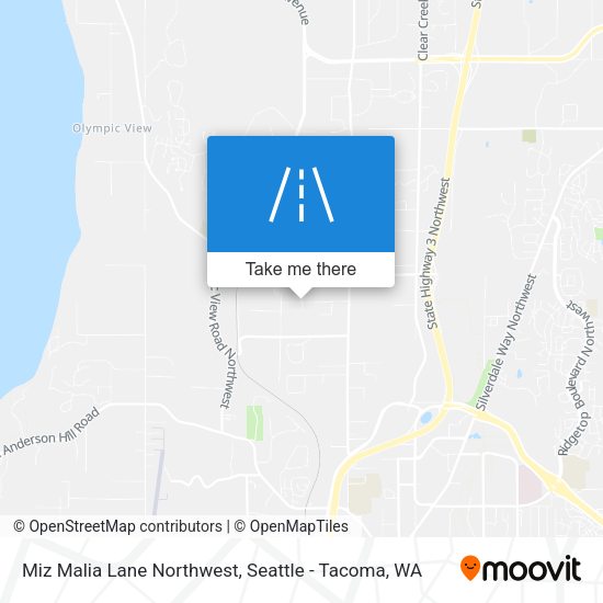 Miz Malia Lane Northwest map