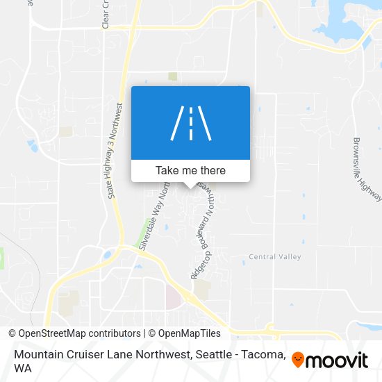 Mapa de Mountain Cruiser Lane Northwest