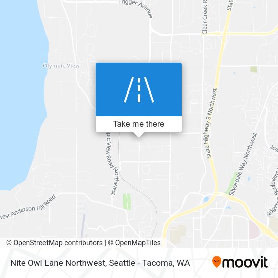 Mapa de Nite Owl Lane Northwest