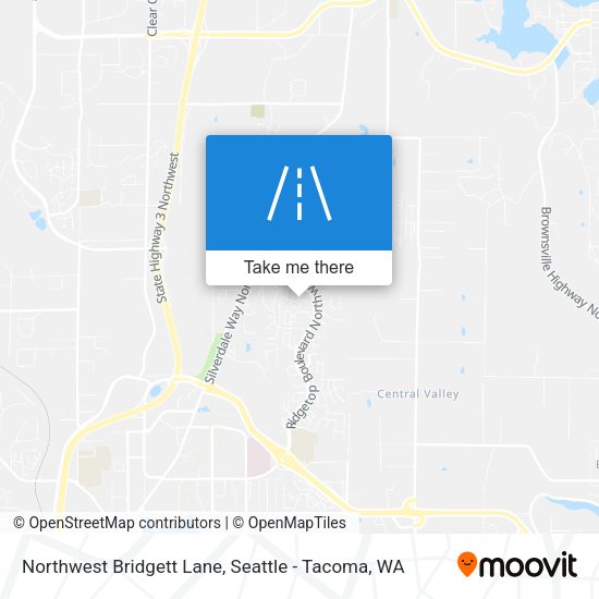 Northwest Bridgett Lane map