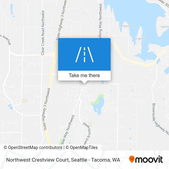 Northwest Crestview Court map