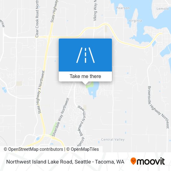 Northwest Island Lake Road map