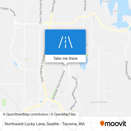 Northwest Lucky Lane map