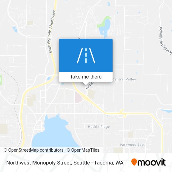 Northwest Monopoly Street map