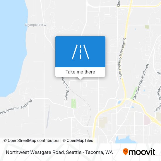 Mapa de Northwest Westgate Road