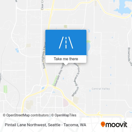 Pintail Lane Northwest map