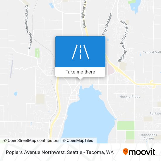 Mapa de Poplars Avenue Northwest