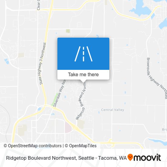 Mapa de Ridgetop Boulevard Northwest