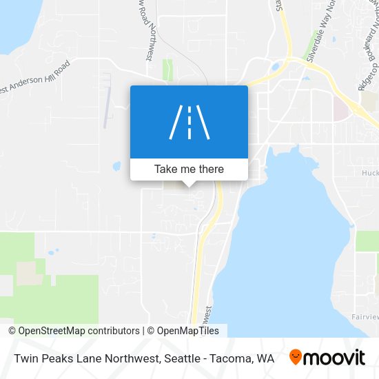 Twin Peaks Lane Northwest map