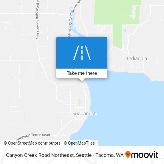 Canyon Creek Road Northeast map