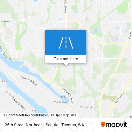 25th Street Northeast map