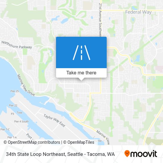 Mapa de 34th State Loop Northeast