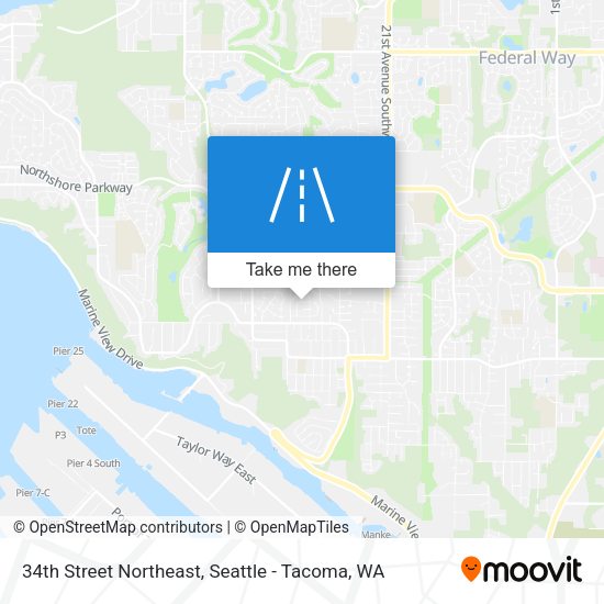 34th Street Northeast map
