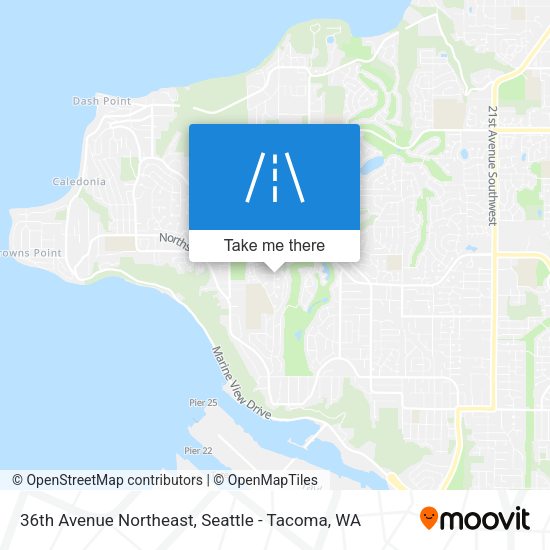 36th Avenue Northeast map