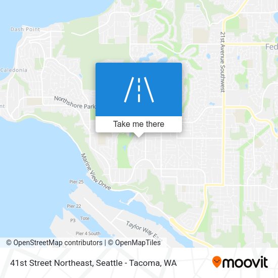 Mapa de 41st Street Northeast