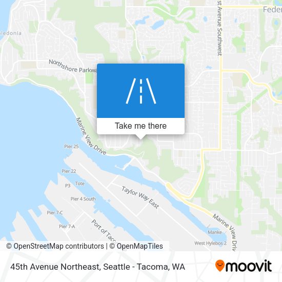 Mapa de 45th Avenue Northeast
