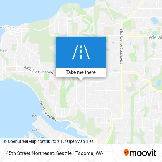Mapa de 45th Street Northeast