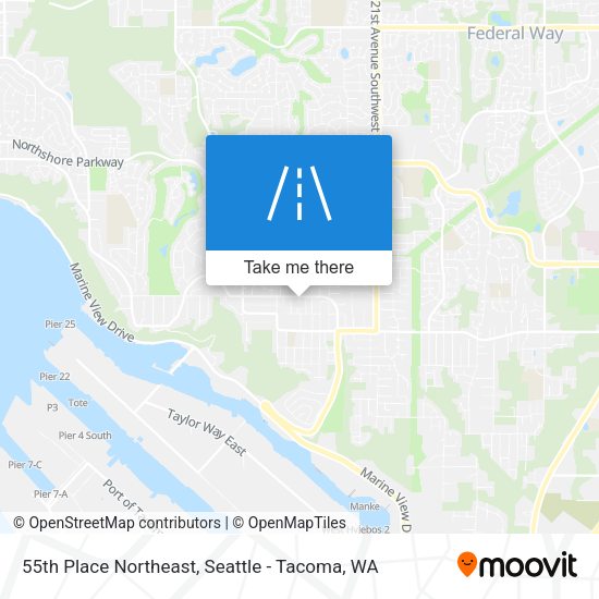 55th Place Northeast map