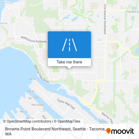 Browns Point Boulevard Northeast map