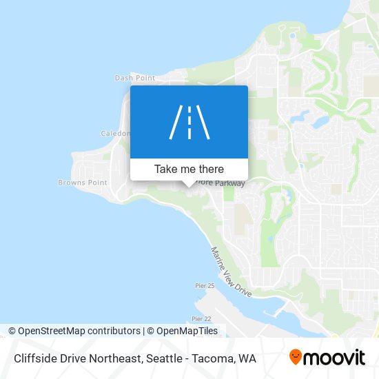 Cliffside Drive Northeast map