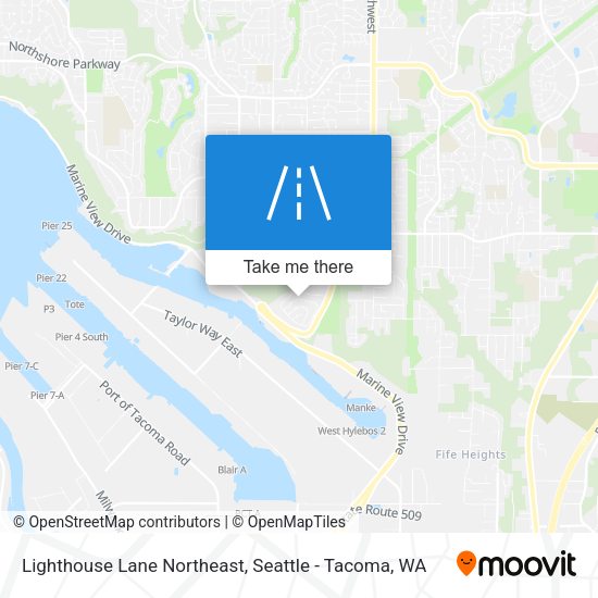 Lighthouse Lane Northeast map