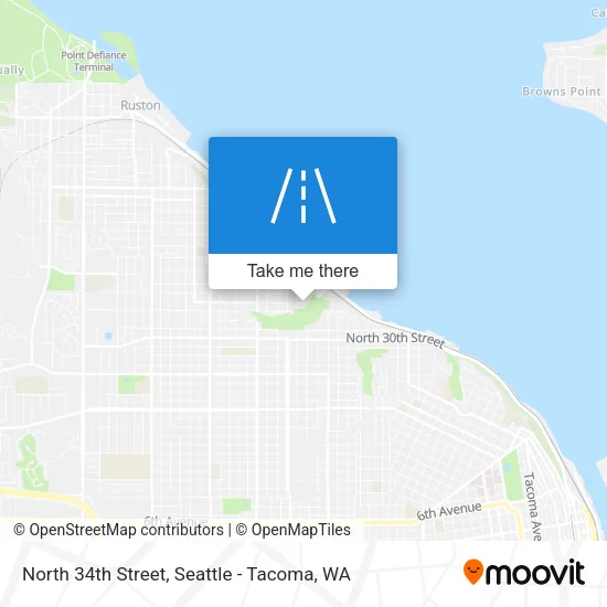 North 34th Street map