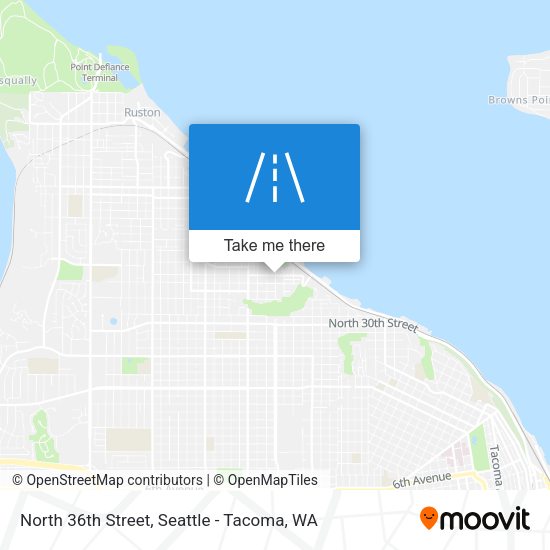 North 36th Street map