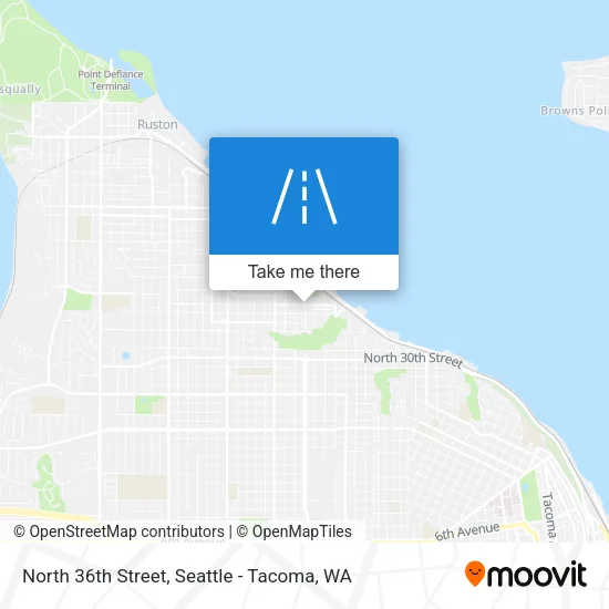 North 36th Street map