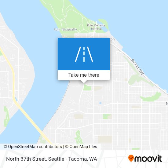 North 37th Street map